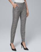 White House Black Market Women's Textured Suiting Slim Ankle Pants