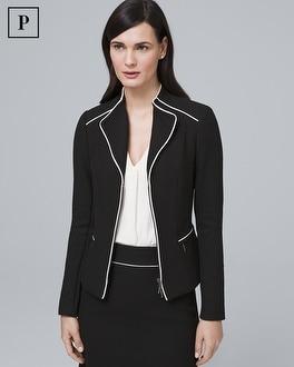 White House Black Market Petite Contrast Suiting Jacket