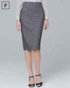 White House Black Market Women's Petite Textured Suiting Pencil Skirt