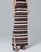 White House Black Market Convertible Stripe Maxi Skirt