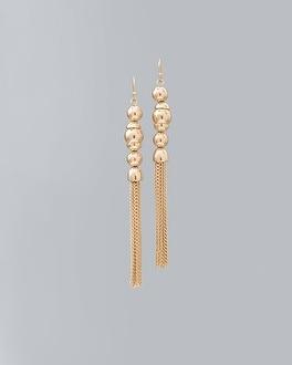 White House Black Market Bead-tassel Linear Earrings