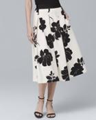White House Black Market Floral-print Full Midi Skirt