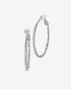 White House Black Market Women's Crystal Double Pave Hoops