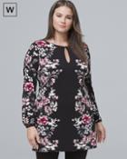 White House Black Market Women's Plus Floral-print Tunic