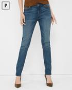 White House Black Market Women's Petite Fashion-trim Slim Jeans