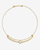 White House Black Market Women's Soft Goldtone Choker Necklace With Crystals From Swarovski