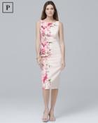 White House Black Market Petite Sleeveless Floral-print Sheath Dress
