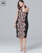 White House Black Market Plus Reversible Floral-print Sheath Dress