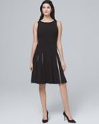 White House Black Market Contrast Fit-and-flare Dress