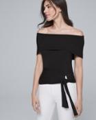White House Black Market Off-the-shoulder Ribbed Sweater