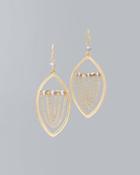 White House Black Market Freshwater Pearl & Chain-link Marquise Drop Earrings