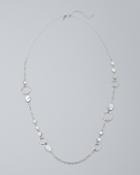White House Black Market Bamboo-link & Shell Long Station Necklace