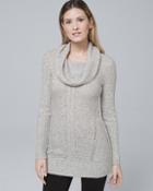 White House Black Market Cable Knit Tunic Sweater
