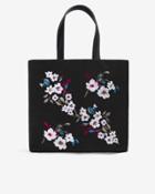 White House Black Market Women's Floral Embroidered Tote