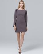 White House Black Market Adrianna Papell Vented Bell-sleeve Shift Dress
