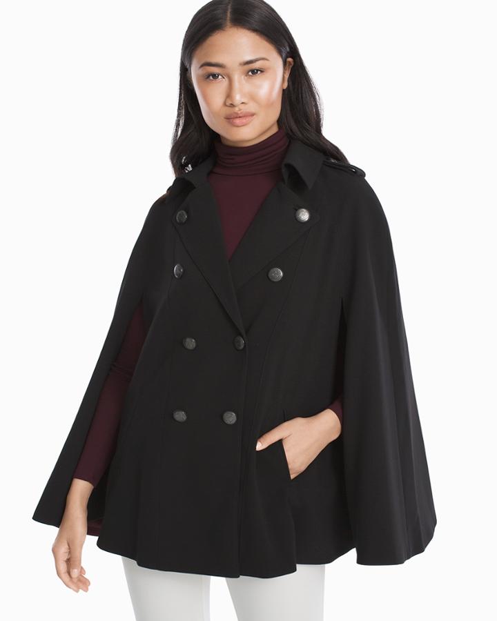White House Black Market Women's Double-breasted Cape