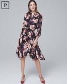 White House Black Market Petite Floral-print Soft Blouson Dress