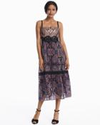 White House Black Market Women's Nanette Lepore Lady Jane Silk Strapless Printed Lace Dress