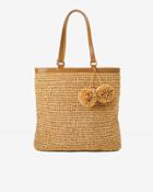 White House Black Market Women's Straw Tote