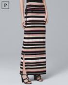 White House Black Market Women's Petite Convertible Stripe Maxi Skirt