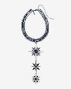 White House Black Market Women's Blue Stars Choker Necklace