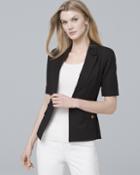 White House Black Market Women's Short-sleeve Suit Jacket