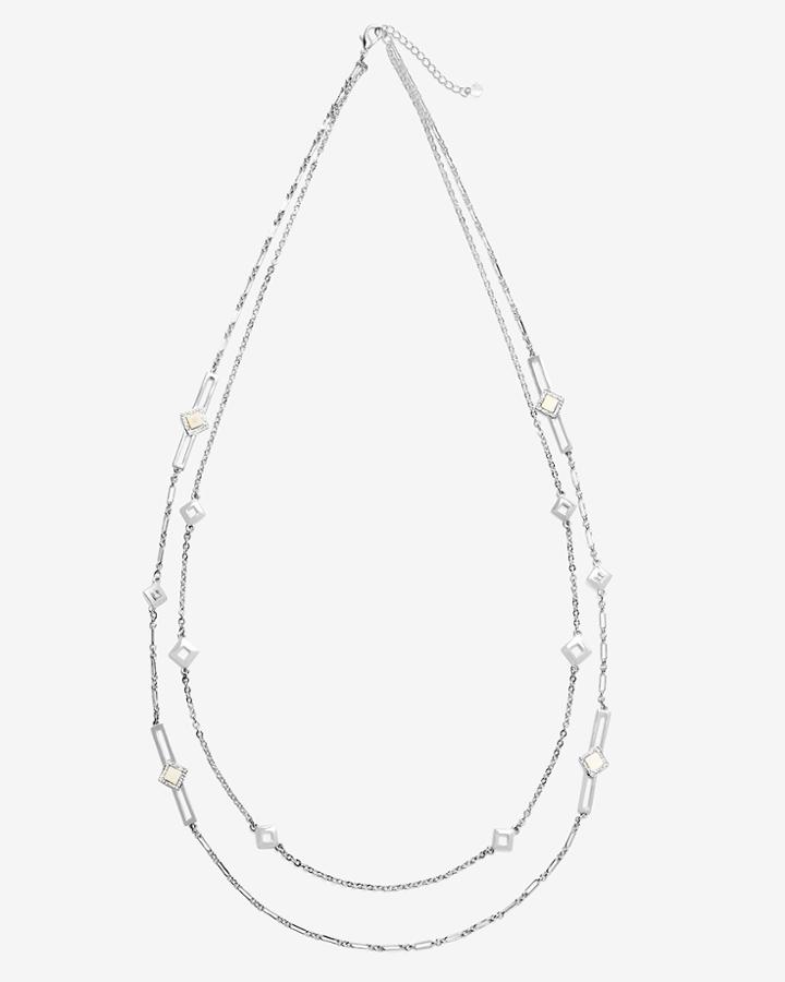 White House Black Market Women's Riverstone Double Strand Necklace