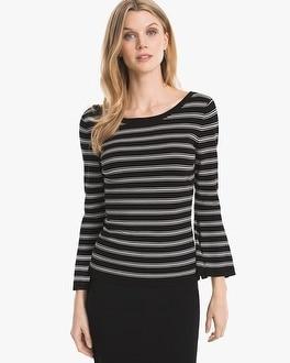 White House Black Market Convertible Stripe Sweater
