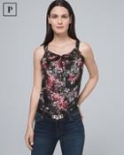 White House Black Market Petite Printed Halter Top