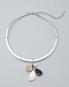 White House Black Market Mixed-stone Charm Necklace
