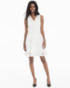 White House Black Market Women's White Lace Fit-and-flare Dress