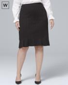 White House Black Market Women's Plus Pinstripe Pencil Skirt