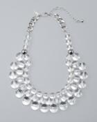 White House Black Market Women's Lucite Beaded Statement Necklace