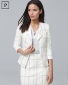 White House Black Market Petite Windowpane Jacket