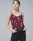 White House Black Market Reversible Floral/solid Woven Cami