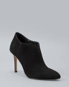 White House Black Market Suede Notch-front Booties
