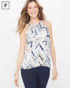 White House Black Market Women's Petite Burnout Shell Top