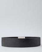 White House Black Market Leather Micro-embossed Stretch Belt