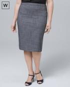 White House Black Market Plus Textured Suiting Pencil Skirt