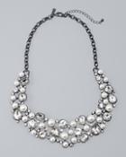 White House Black Market Women's Glass Pearl & Crystal Statement Necklace