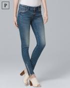 White House Black Market Women's Petite Zip-detail Skinny Ankle Jeans
