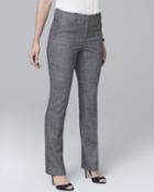White House Black Market Women's Curvy-fit Textured Suiting Slim Flare Pants
