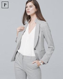 White House Black Market Petite Stand-collar Suiting Jacket