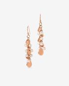 White House Black Market Women's Rose Gold Teardrop Linear Earrings
