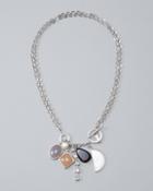 White House Black Market Women's Multi-stone Charm Pendant Necklace
