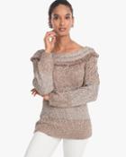 White House Black Market Fringe Sequin Sweater
