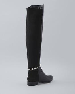 White House Black Market Faux Pearl-strap Over-the-knee Boots