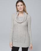 White House Black Market Women's Cable Knit Tunic Sweater