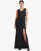 White House Black Market Adrianna Papell Sleeveless Lace Gown