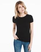 White House Black Market Women's Crew Neck Layering Tee